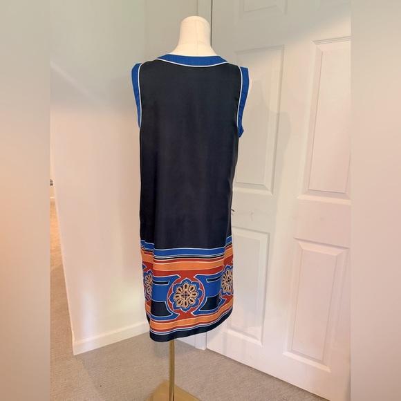 Banana Republic Navy Blue Colorblock Border Print Dress – Size 10 NWOT - Picture 4 of 13